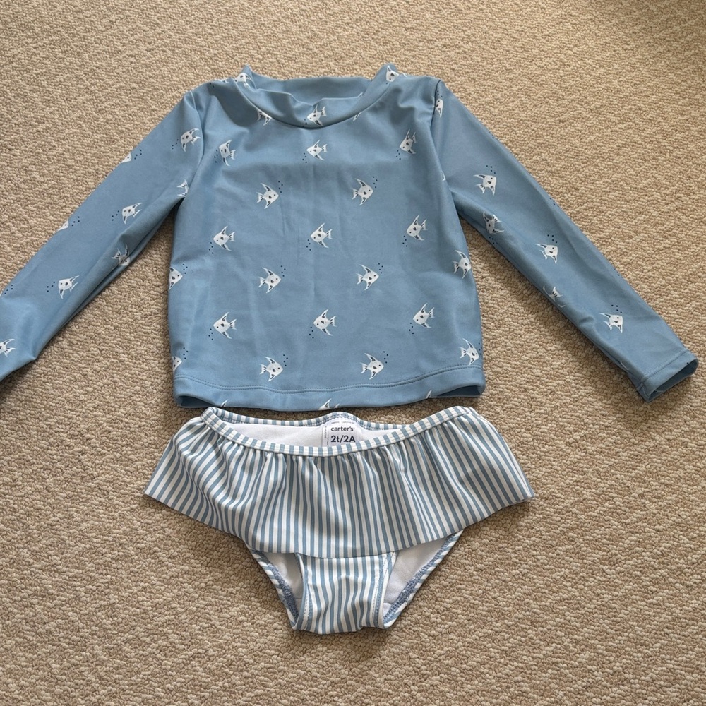 Carter’s Two-piece rash guard bathing suit (2T)